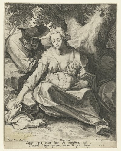 エジプトへの逃亡中の休息 作： Jacob de Gheyn (II)