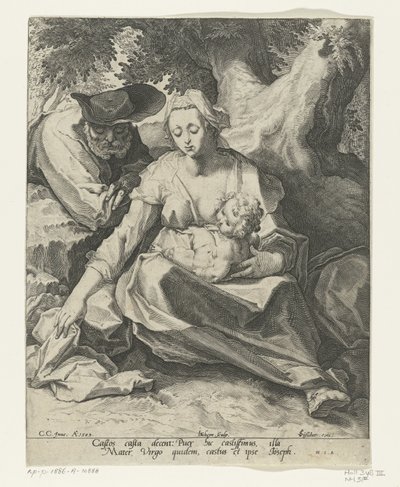 エジプトへの逃亡中の休息 作： Jacob de Gheyn (II)