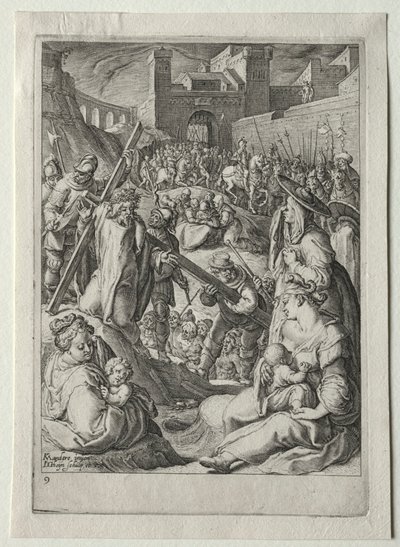 パッション・セット  十字架を背負うキリスト 作： Jacob de Gheyn II