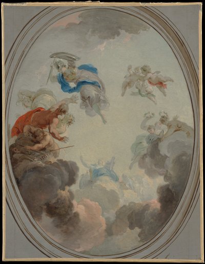 政府の寓意。Wisdom Defeating Discord（不和を打ち破る知恵）。 作： Jacob de Wit