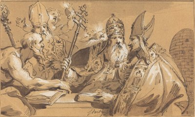 教会の四人の教父 作： Jacob de Wit