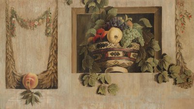 果物と花の花輪のある静物 作： Jacob van Campen
