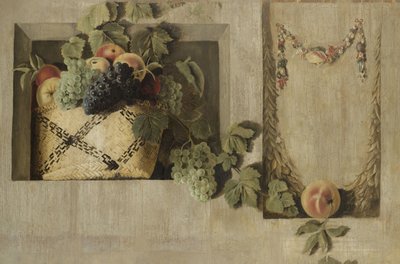 果物と花の花輪のある静物 作： Jacob van Campen