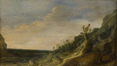 川と海が見える山の風景 作： Jacob van Geel