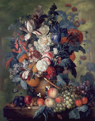 果物と花瓶 作： Jacob van Huysum