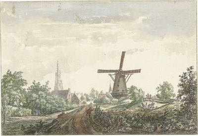 アメルスフォールトへのロイスデン道路の眺め 作： Jacob van Liender