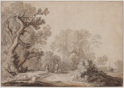 森の端の農民たちc。 1630年。 作： Jacob van Mosscher