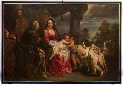 バプテスマの聖ヨハネとジョセフ、J.ヴァンオーストとの聖家族。 17世紀末（絵画） 作： Jacob van Oost