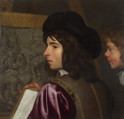 イーゼルの前の二人の少年、1645年頃 作： Jacob van Oost the Elder