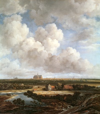 ハールレム近くの田舎の漂白場、1670年 作： Jacob van Ruisdael