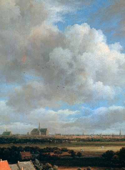 ハールレムの眺め、詳細、c1670 作： Jacob van Ruisdael