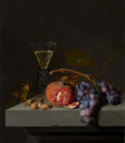 果物のある静物 作： Jacob van Walscapelle