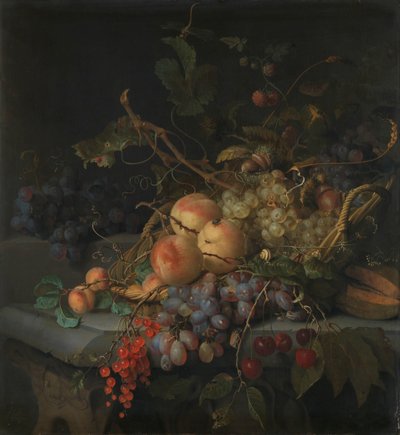 果物のある静物 作： Jacob van Walscapelle