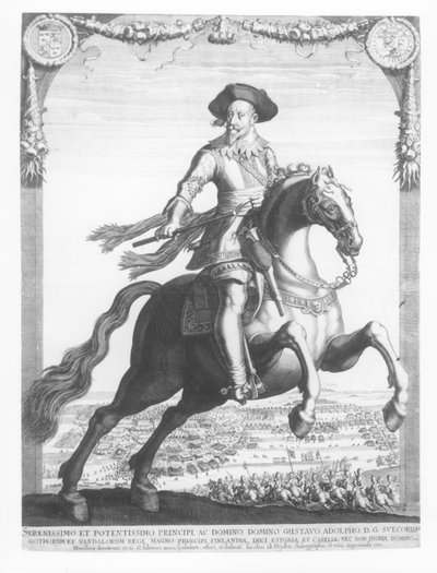 スウェーデン国王グスタフアドルフ2世、乗馬、1632年 作： Jacob van der Heyden