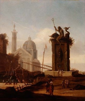 地中海の港のイタリアンカプリチョ 作： Jacob van der Ulft