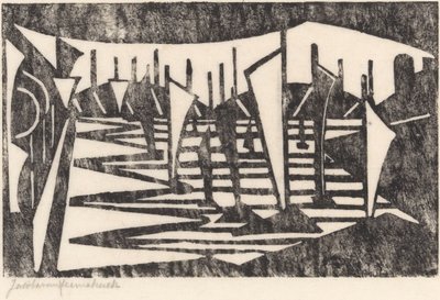 構図（港の船） 作： Jacoba van Heemskerck (signed by artist)