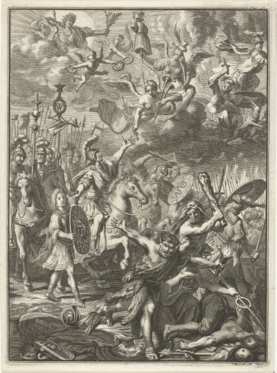 ウィリアム 3 世の軍隊が敵を打ち負かす 作： Jacobus Baptist