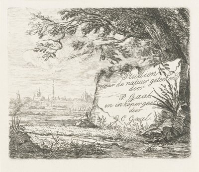 タイトルプリント: Studies after nature drawing 作： Jacobus Cornelis Gaal