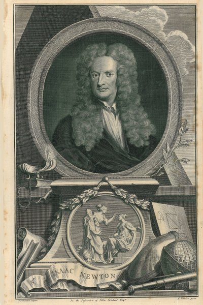 アイザック・ニュートン卿 作： Jacobus Houbracken
