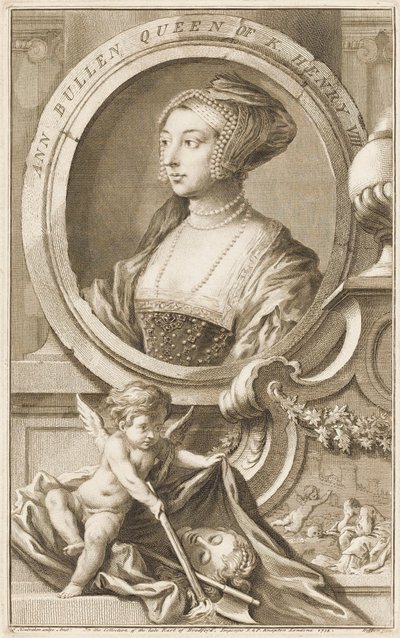 アン・ブーリン（1536年生） 作： Jacobus Houbraken