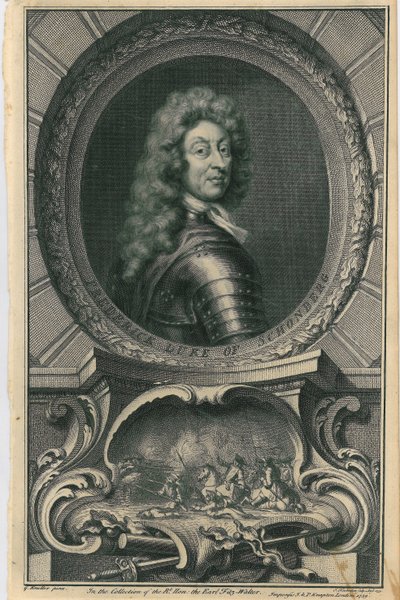 フレデリック、シェームベルク公、1739年 作： Jacobus Houbraken