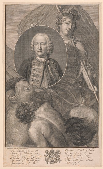 ジョージ・ロード・アンソン 作： Jacobus Houbraken
