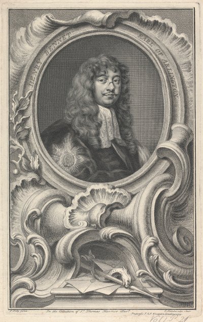 初代アーリントン伯ヘンリー・ベネット 作： Jacobus Houbraken