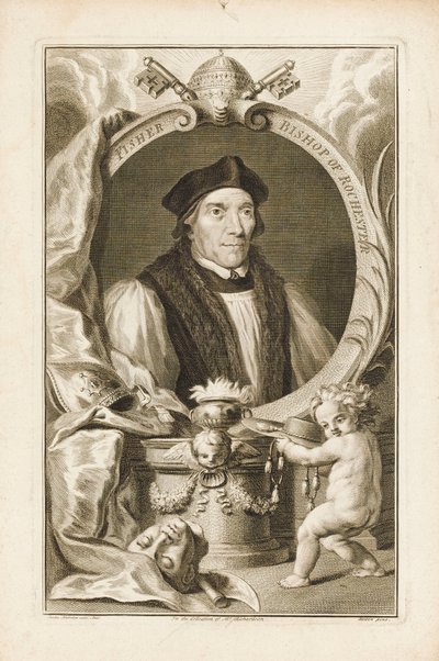 ロチェスター司教ジョン・フィッシャー 1760年頃（エングレーヴィング） 作： Jacobus Houbraken