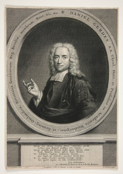 J.M.クインクハートにちなんだダニエル・ゲルデスの肖像 作： Jacobus Houbraken