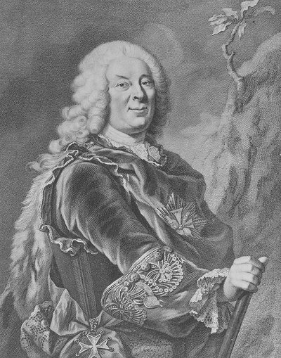 ウィルヘルム8世、ヘッセカッセルのランドグレイブ、1755年 作： Jacobus Houbraken
