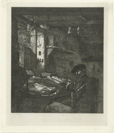 彼のオフィスの商人 作： Jacobus Ludovicus Cornet