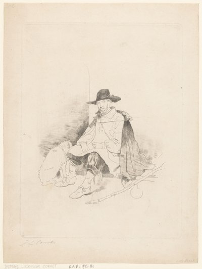 休憩中の旅人 作： Jacobus Ludovicus Cornet