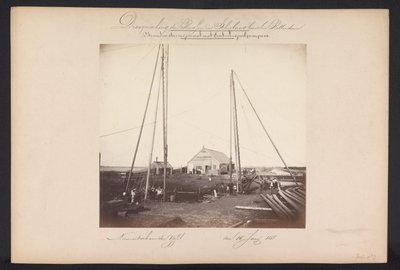 遠心ポンプを備えた下部蒸気ポンプステーション / Nieuwerkerk aan den IJssel、1868 年 6 月 15 日 (オブジェクトのタイトル) ロッテルダムの東にあるシーラントのプラッセンの排水 (オブジェクトのシリーズ タイトル) 作： Jacobus van Gorkom jr.