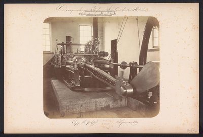 オージェ付き蒸気ポンプ場の下 / Capelle aan den IJssel 1869 年 9 月 4 日 (オブジェクトのタイトル) ロッテルダムの東にあるシーラントのプラッセンの排水 (オブジェクトのシリーズ タイトル) 作： Jacobus van Gorkom jr.