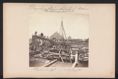 1868 年 6 月 15 日のオージェ付き蒸気ポンプ場の下 / Capelle aan den IJssel (オブジェクトのタイトル) ロッテルダムの東にあるシーラントのプラッセンの排水 (オブジェクトのシリーズ タイトル) 作： Jacobus van Gorkom jr.