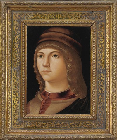 青年の肖像 作： Jacometto Veneziano