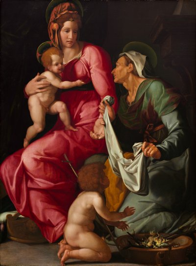 聖エリザベートと洗礼者ヨハネのいる聖母子像 1535年頃 作： Jacopino del Conte