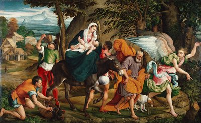エジプトへの逃走 1544-45年頃 油彩・カンヴァス 作： Jacopo (1510 92) Bassano