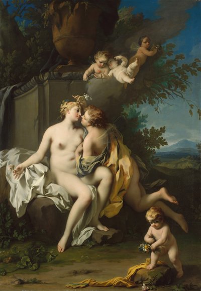 フローラとゼファー、1730年代。 作： Jacopo Amigoni