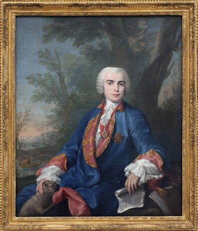 去勢されたソプラノ歌手Carlo Broschi、通称Farinelli（1705-1782）。この歌手はカラトラヴァ勲章を持ち、手にしている楽譜にはガエタノ・ラティリアのオペラ「ゼノビア」の小節が書かれている。ヤコポ・アミゴーニ(1682-1752)による絵画、油絵 作： Jacopo Amigoni