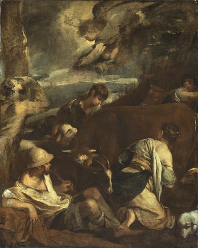 羊飼いへの告知 作： Jacopo Bassano