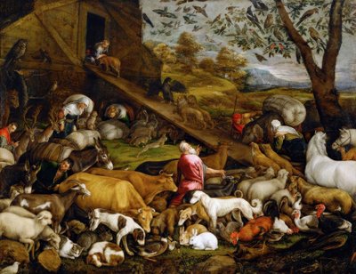 箱舟への動物の侵入 作： Jacopo Bassano