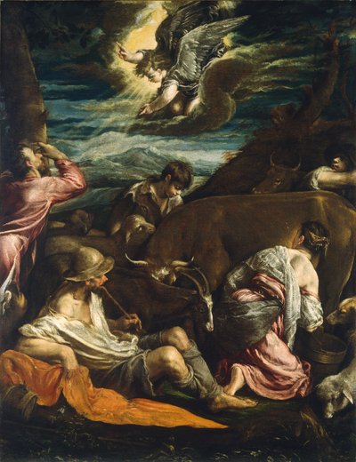 羊飼いへの告知 作： Jacopo Bassano