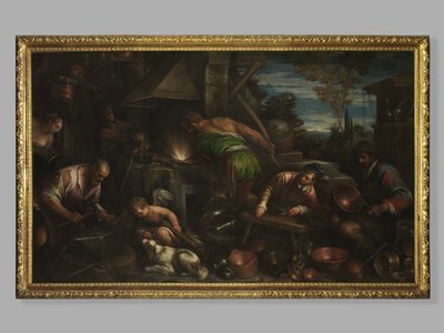 バルカンのフォージ、c.1580-84 作： Jacopo Bassano
