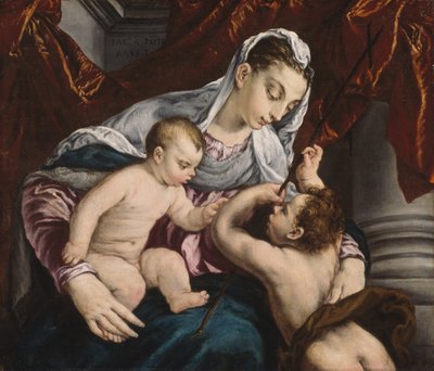 幼い洗礼者聖ヨハネと聖母子 作： Jacopo Bassano