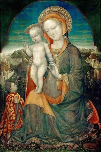 エステ家の王子によるマドンナと子供 作： Jacopo Bellini