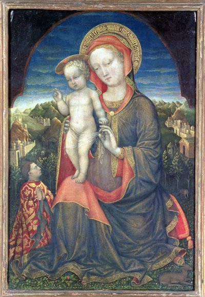 レオネロデステが崇拝する謙遜のマドンナ（1407-50） 作： Jacopo Bellini