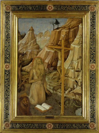 砂漠のペニテントセントジェローム、1450年。 作： Jacopo Bellini