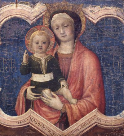 聖母子、1448年。 作： Jacopo Bellini