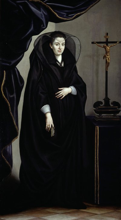 喪服を着た貴婦人の肖像、c。 1600年。 作： Jacopo Chimenti